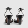 Black Caged Heeled Sandals