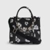 Black Daisy Chain Tote Bag