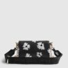 Black Daisy Print Cross Body Bag