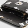 Black Daisy Print Cross Body Bag