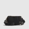 Black Double Compartment Cross Body Bag