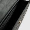 Black Embossed Charm Tote Bag