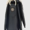 Black Embossed Monogram Cross Body Bag