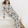 Black Embroidered Beach Maxi Skirt
