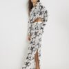 Black Embroidered Beach Maxi Skirt