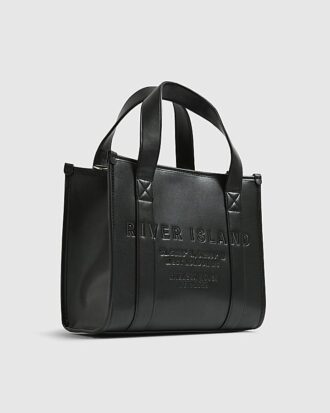 Black Embroidered Tote bag