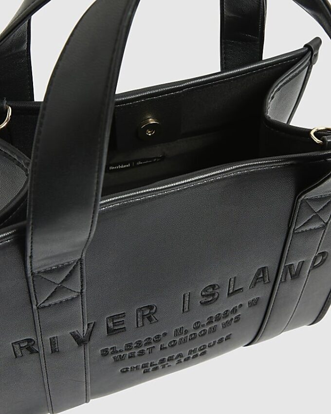 Black Embroidered Tote bag