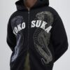 Black Embroidered Yokosuka Snake Hoodie