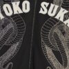 Black Embroidered Yokosuka Snake Hoodie