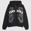 Black Embroidered Yokosuka Snake Hoodie