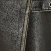 Black Faux Leather Distressed Wrap Midi Skirt