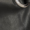 Black Faux Leather Wrap Eyelet Midi Skirt
