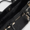 Black Faux Suede Soft Lock Front Tote Bag