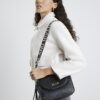 Black Flap Over Cross body bag
