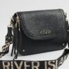 Black Flap Over Cross body bag
