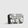 Black Floral Print Purse