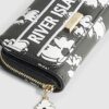 Black Floral Print Purse