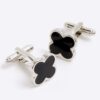 Black Flower Inlay Cufflinks