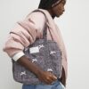 Black Gingham Bow Holdall Bag