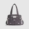 Black Gingham Bow Holdall Bag