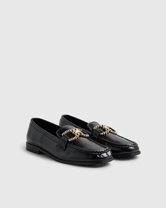 Black Gold Trim Loafers