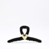 Black Heart Claw Hair Clip