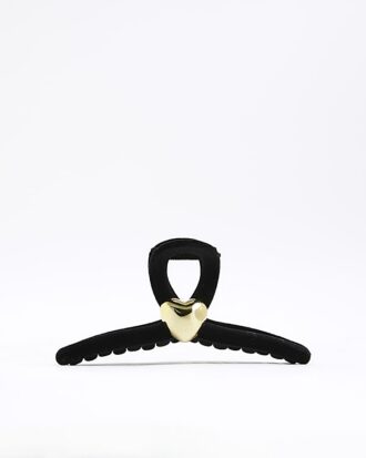 Black Heart Claw Hair Clip