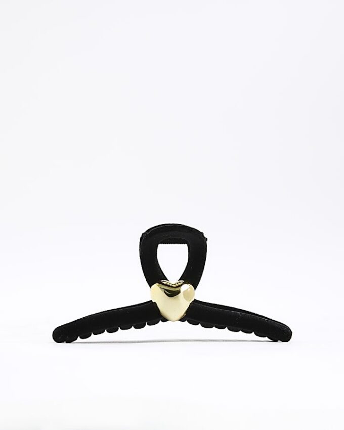 Black Heart Claw Hair Clip