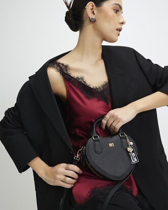 Black Heart Cross Body Bag