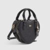Black Heart Cross Body Bag