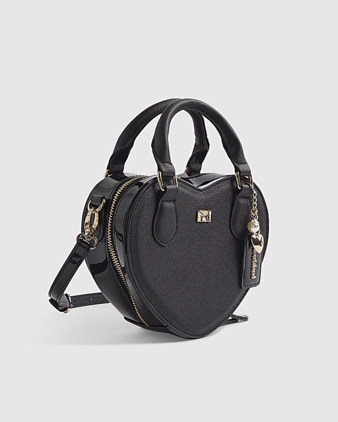 Black Heart Cross Body Bag