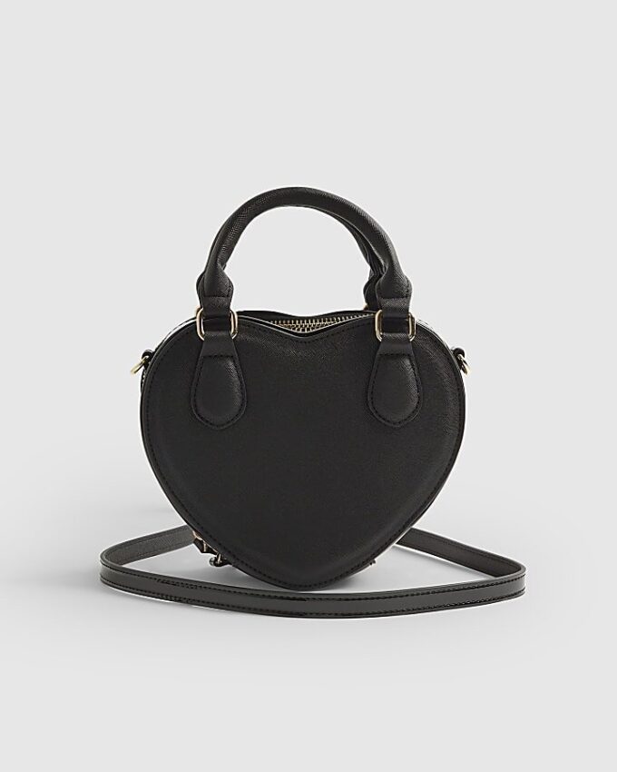 Black Heart Cross Body Bag