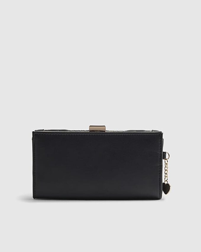 Black Heart Quilted Purse