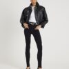 Black High Waisted Sculpt Black Skinny Jeans