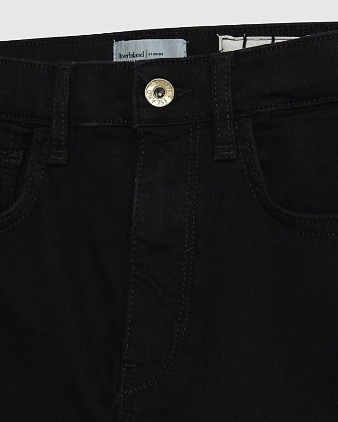 Black High Waisted Sculpt Black Skinny Jeans