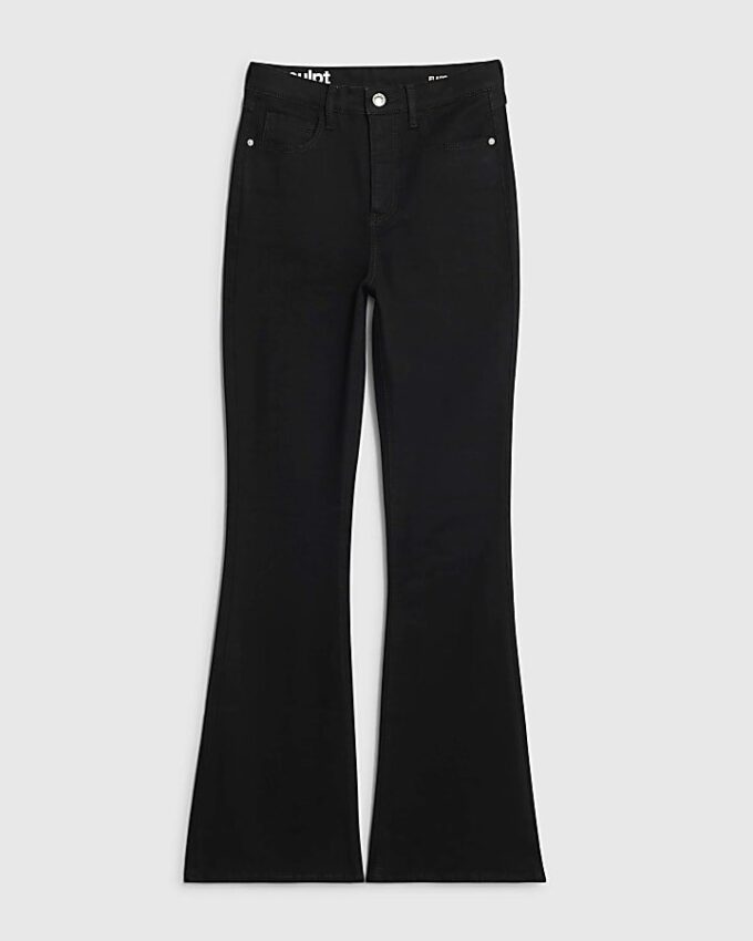 Black High Waisted Sculpt Flare Jeans