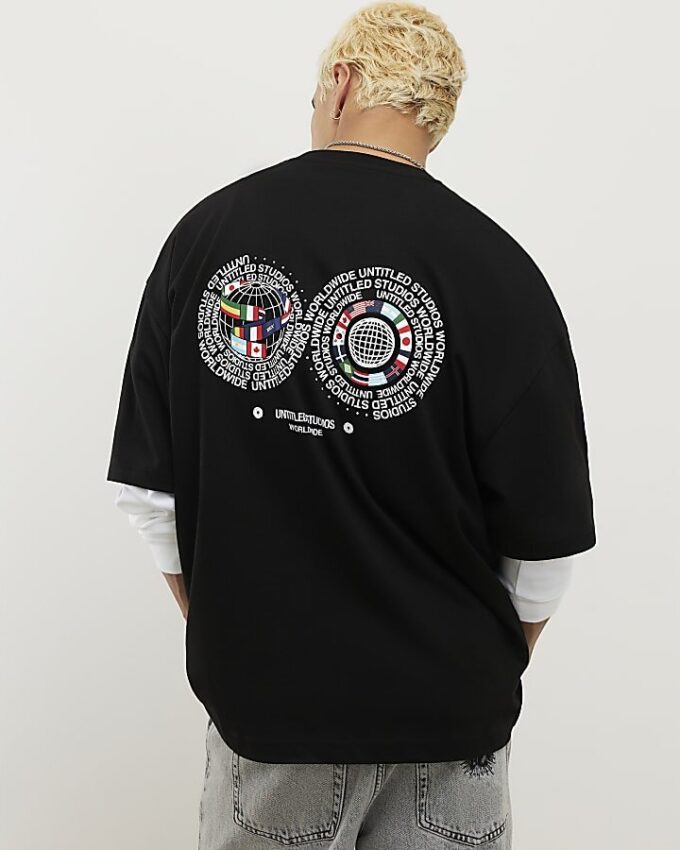 Black International Flag T-Shirt