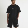 Black Japanese print T-Shirt and Shorts Set