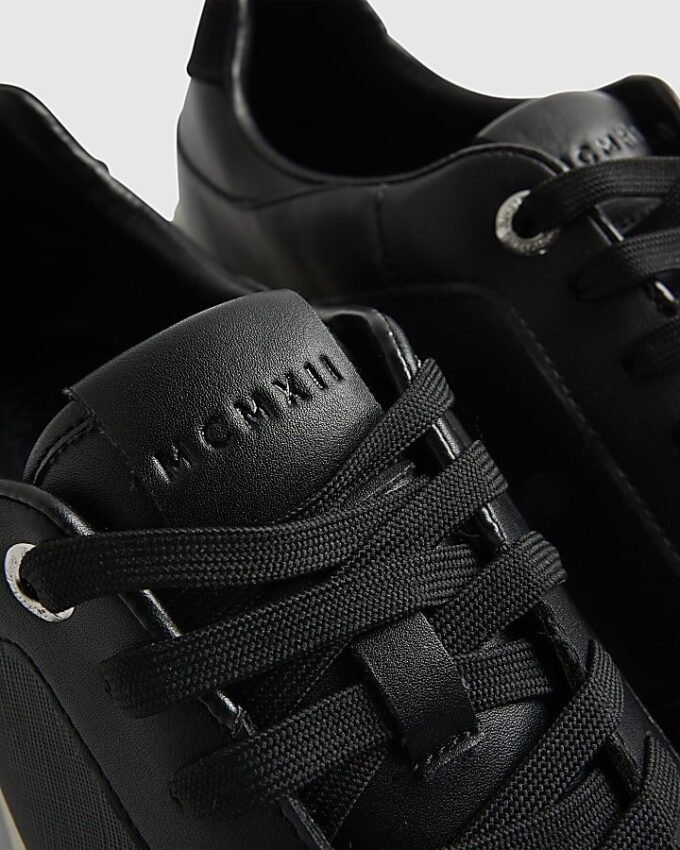 Black Lace Up Trainers