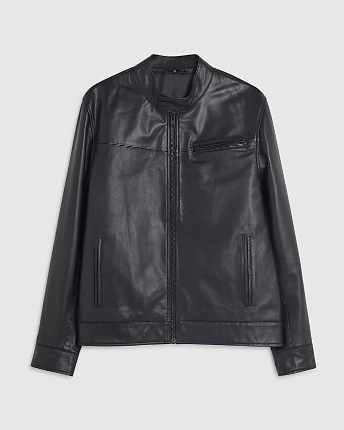 Black Leather Biker Jacket