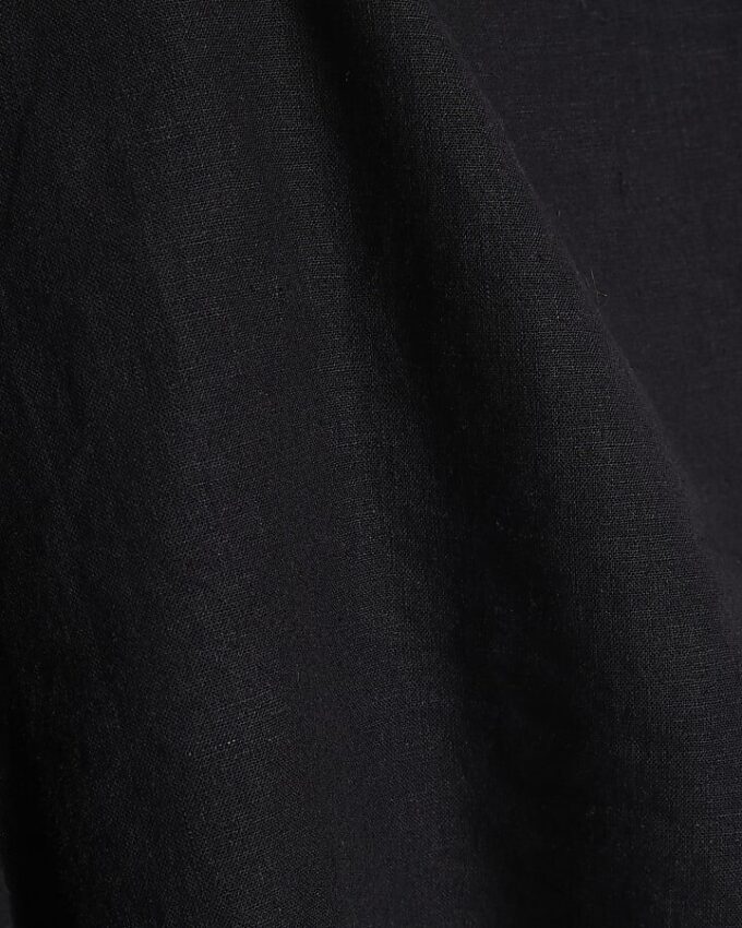 Black Linen Blend Tank Top