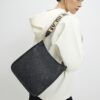 Black Logo Messenger Bag