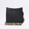 Black Logo Messenger Bag