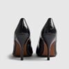Black Long Chisel Toe Court Heels
