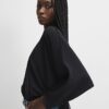 Black Long Sleeve Batwing Top