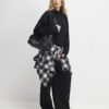 Black Long Sleeve Funnel Neck Top