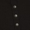 Black Long Sleeve Popper Through Ribbed Top