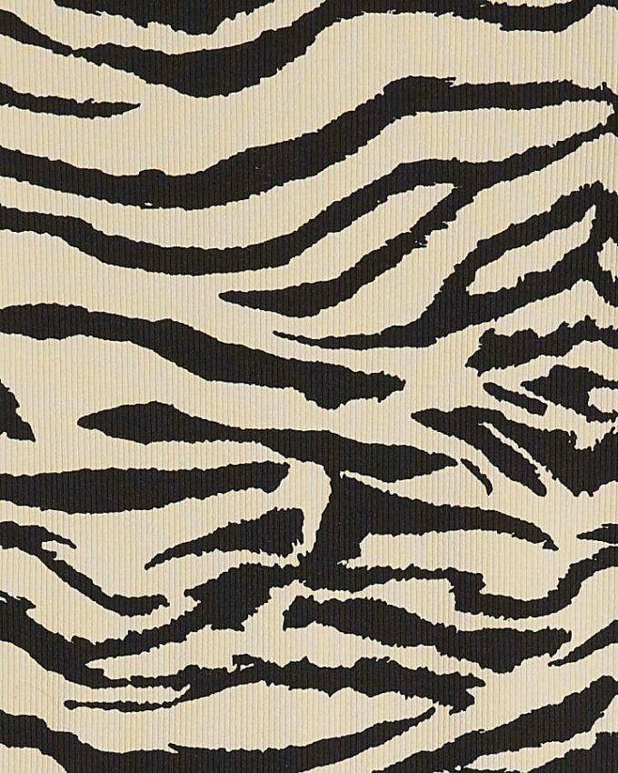 Black Long Sleeve Zebra Print Top
