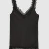 Black Longline Lace Cami Top