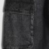 Black Loose Fit Cargo Jeans